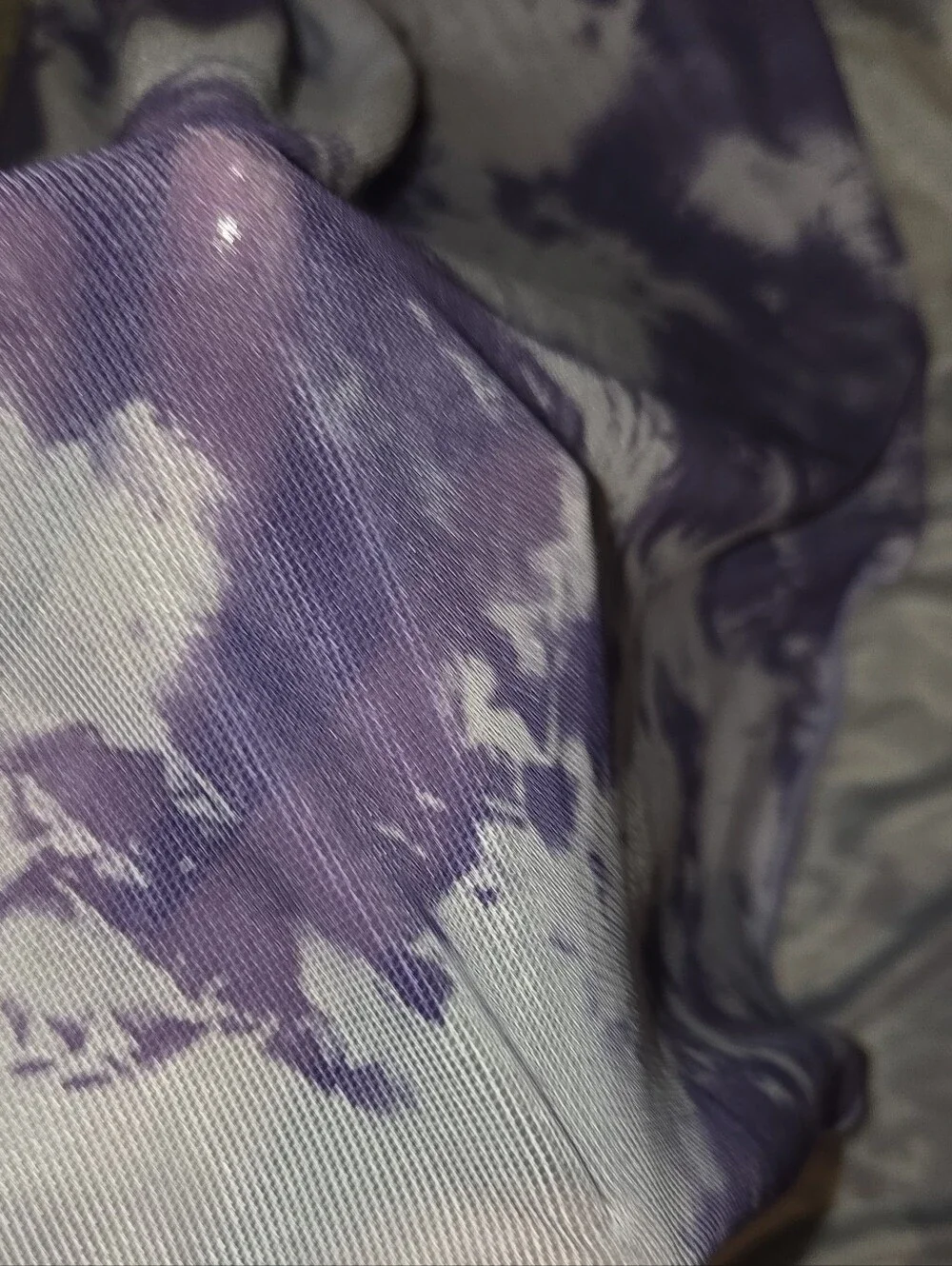Purple Tie-Dye Mesh Cover-Up